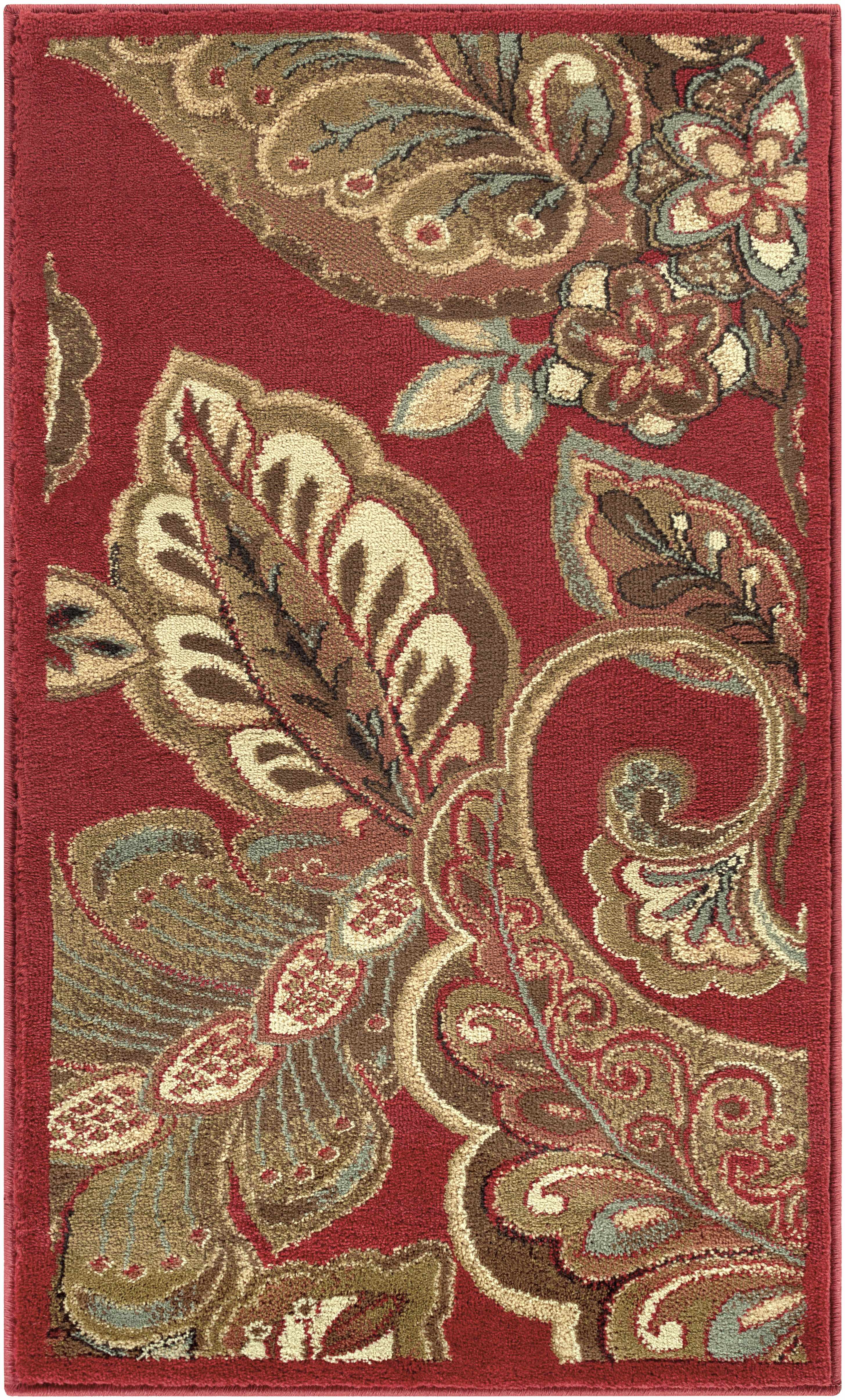 Beedeville Red Floral Rug