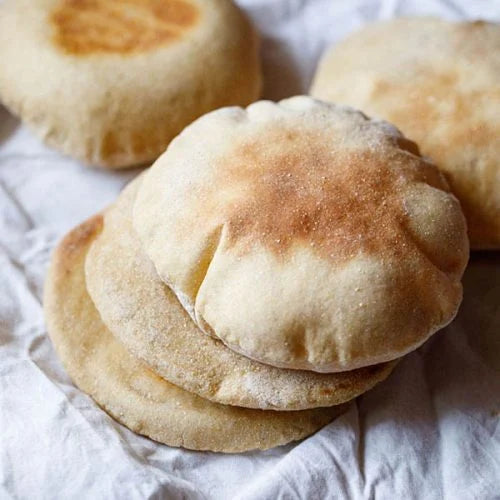 Fresh Baked Pita Bread - 10 Pieces of Soft, Chewy, Made Fresh Daily for Dips and Wraps