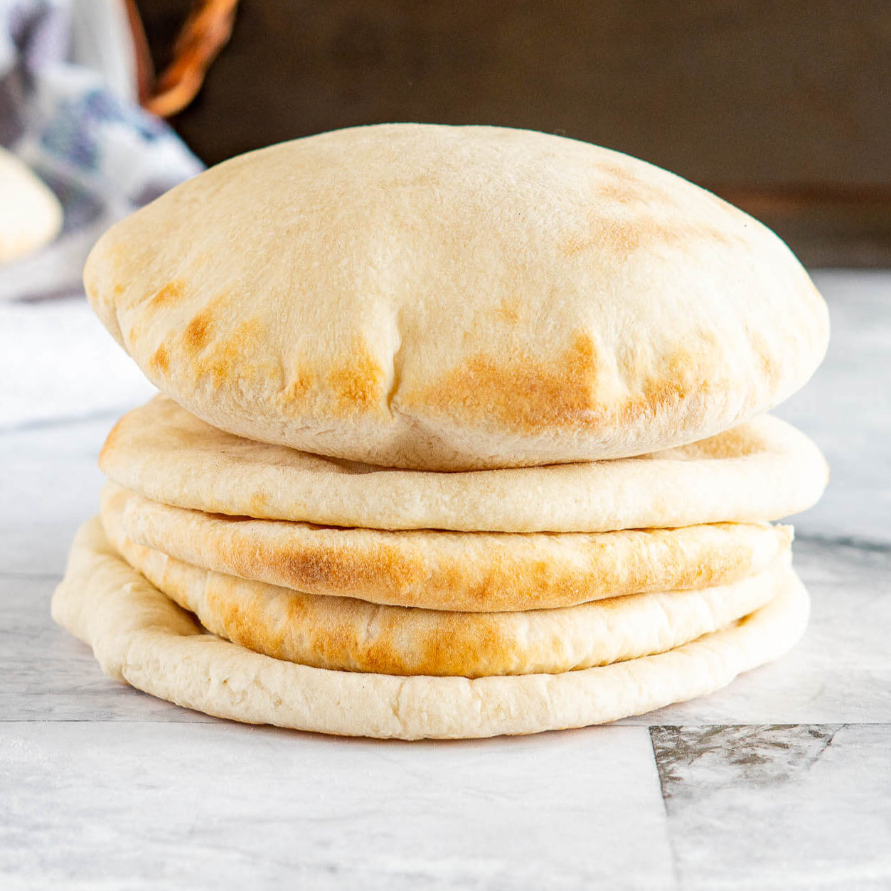 Fresh Baked Pita Bread - 10 Pieces of Soft, Chewy, Made Fresh Daily for Dips and Wraps
