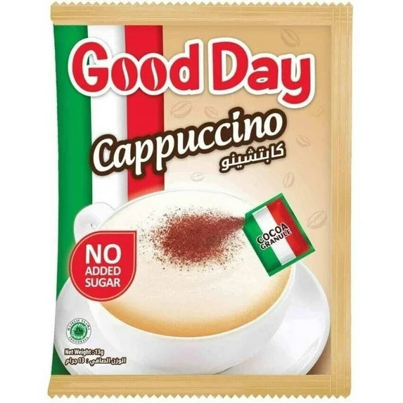 Good Day Instant Cappuccino Coffee 20 Pack – Rich, Dark Flavor for a Perfect Morning