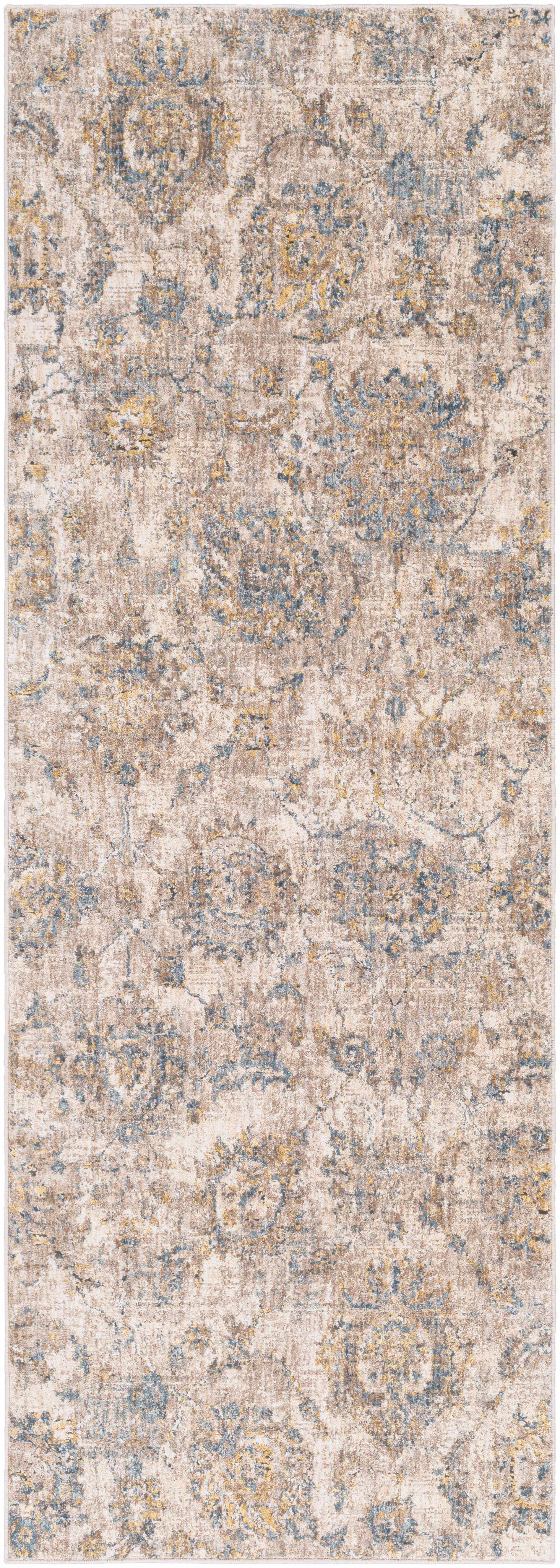 Morinville Teal Floral Rug