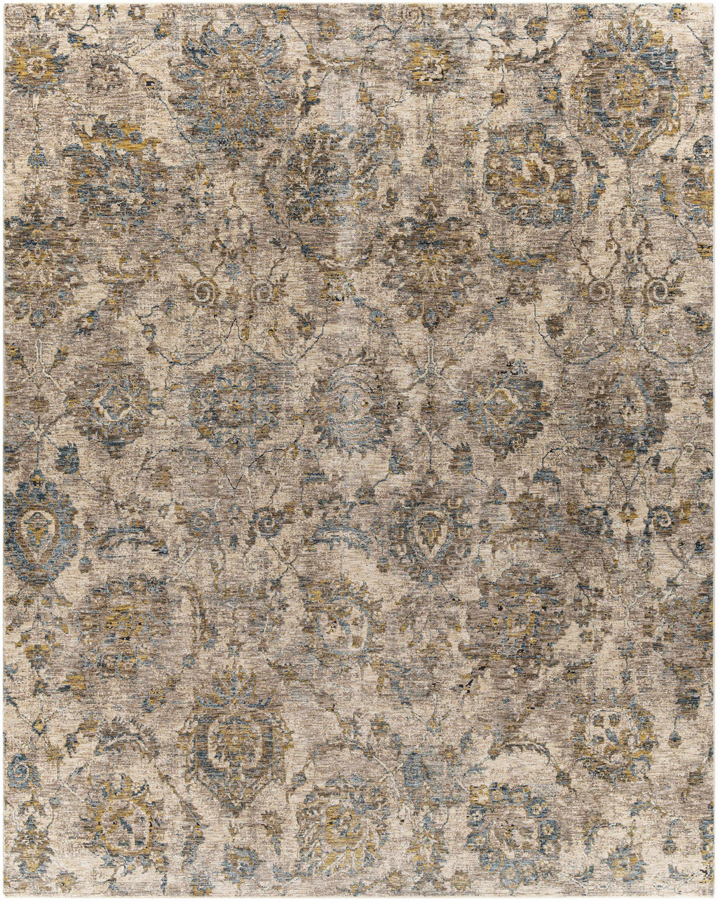 Morinville Teal Floral Rug