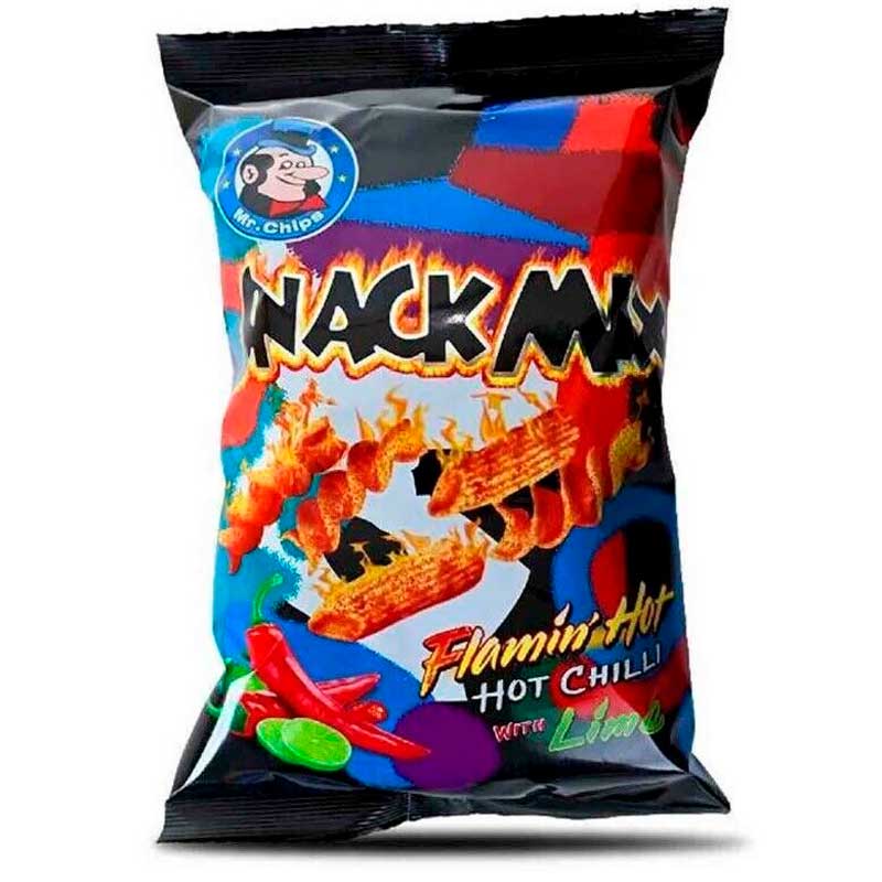 Mr. Chips Flamin' Hot Lime Snack Mix 80g - Spicy Crunchy Snack Experience