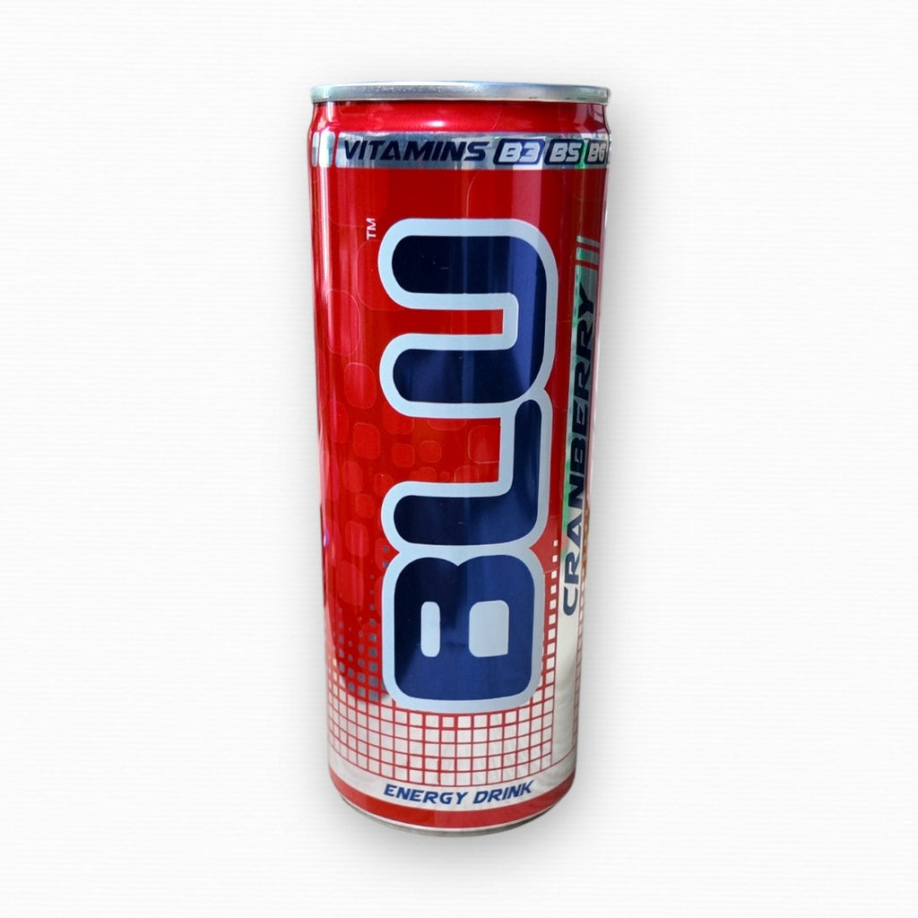 BLU DAY Cranberry Energy Drink - Refreshing Energy Beverage in Portable 250ml Can, Kosher Certified
