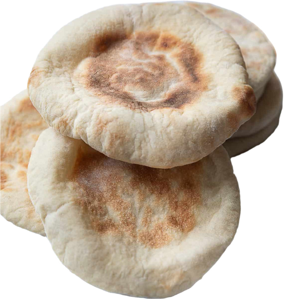 Fresh Baked Pita Bread - 10 Pieces of Soft, Chewy, Made Fresh Daily for Dips and Wraps