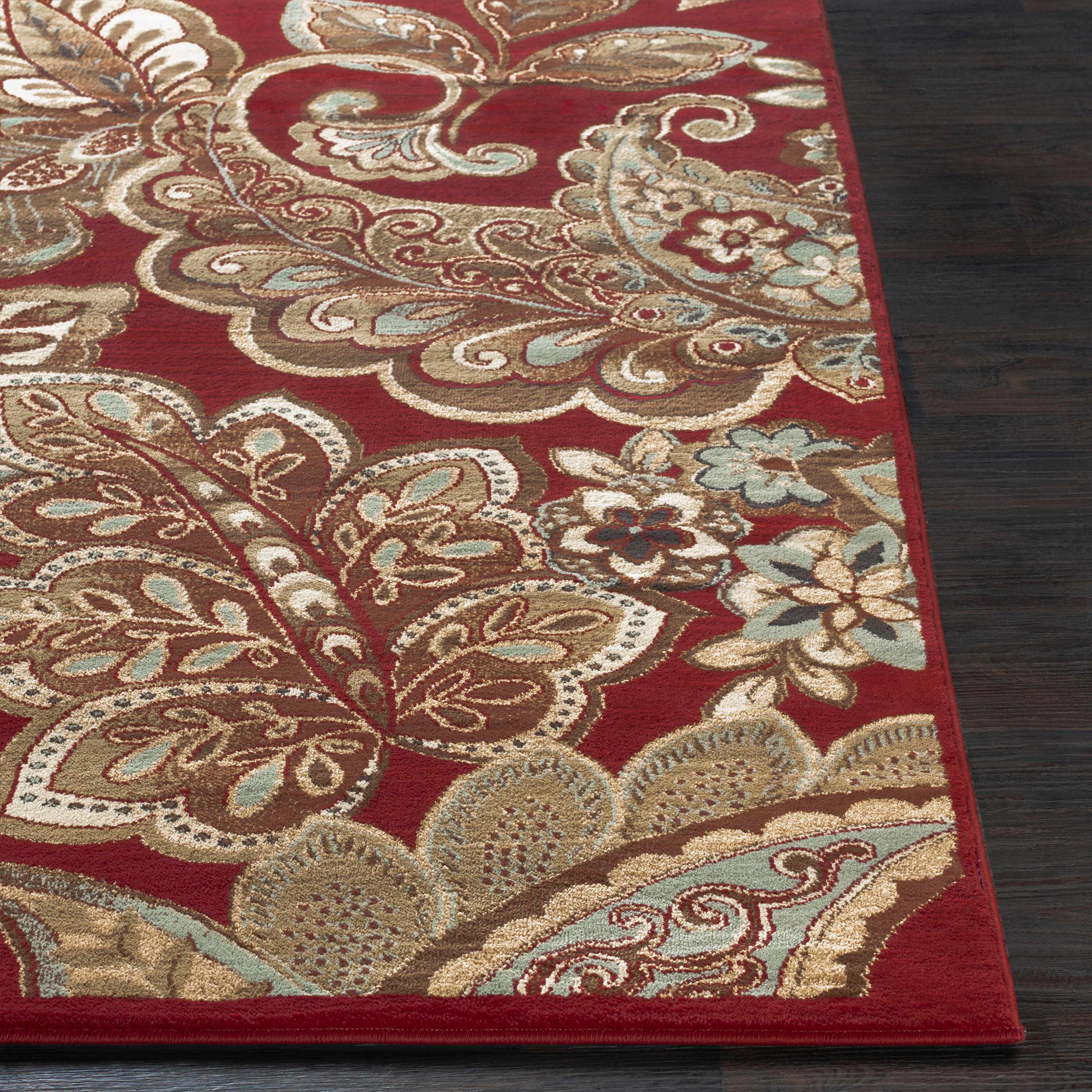 Beedeville Red Floral Rug