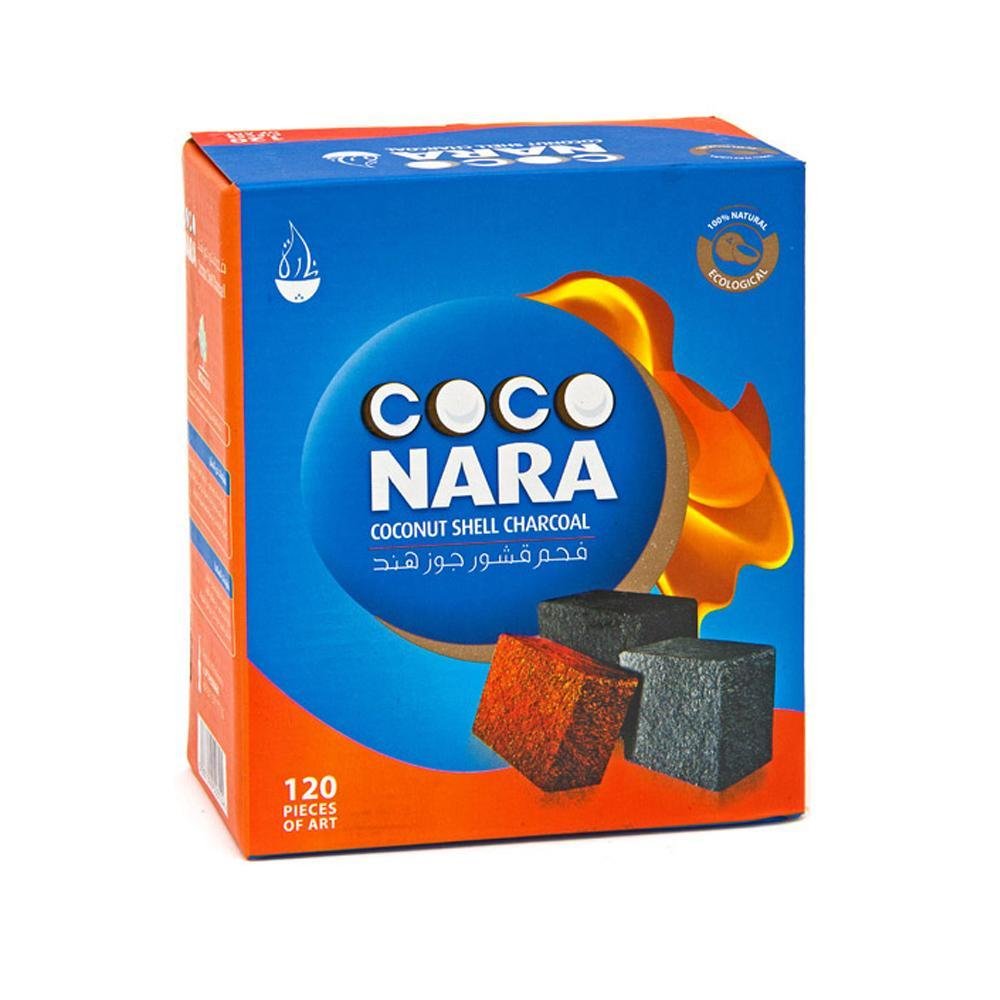 Coco Nara 120Pc Coconut Shell Charcoal - Eco-Friendly, Clean-Burning, 100% Natural