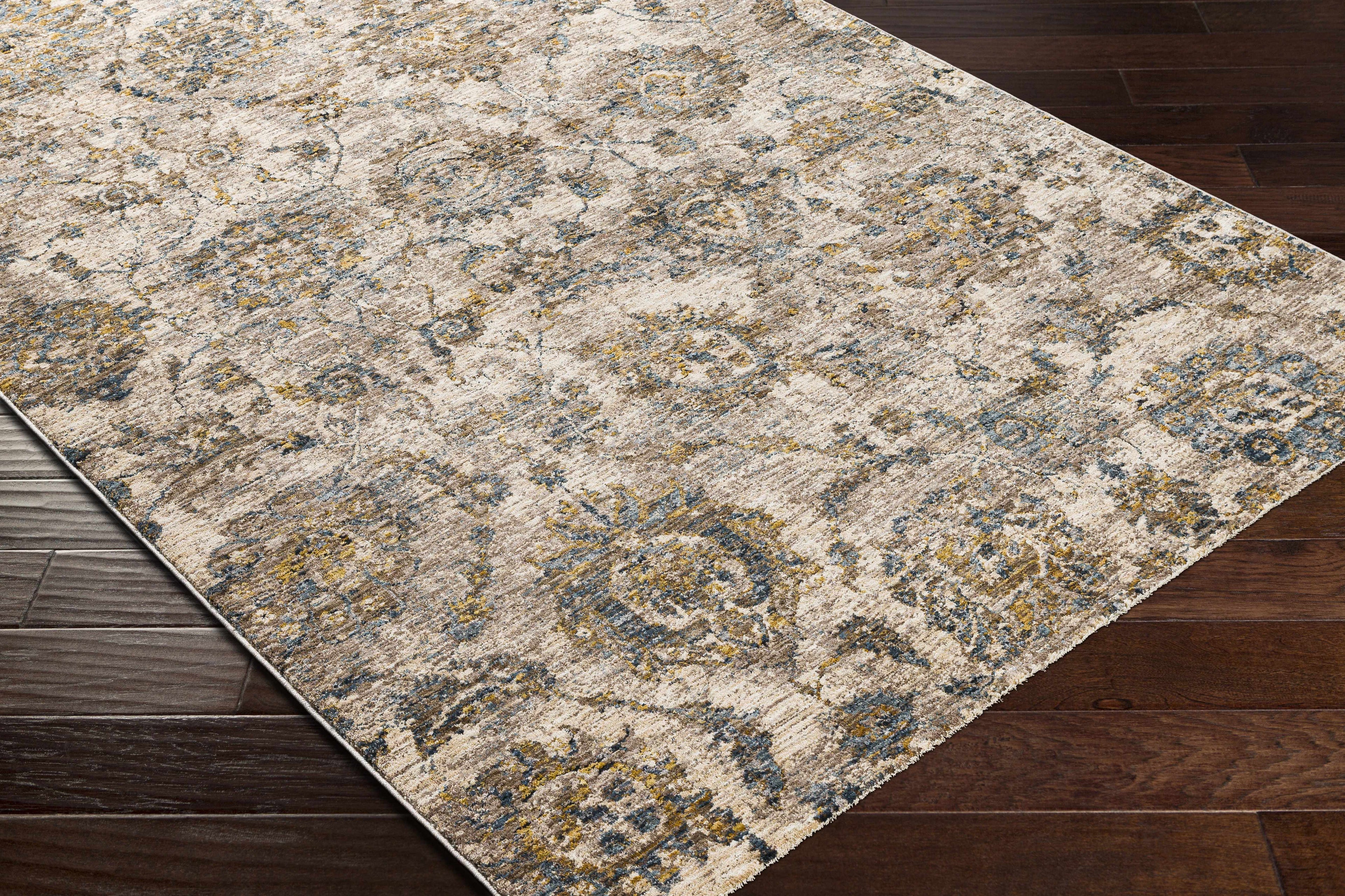 Morinville Teal Floral Rug