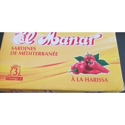 El Manar Harissa Sardines in Mediterranean Spice - Gourmet Canned Seafood Delicacy