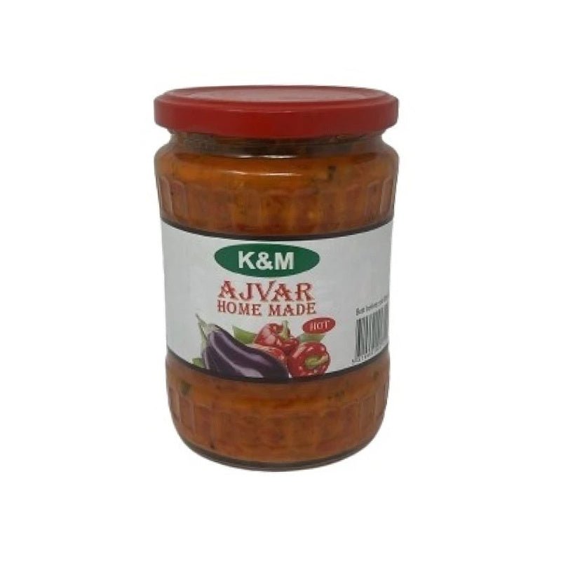 Es Hot Ajvar Spread - Spicy Vegetable Dip with Roasted Peppers & Eggplant, 550g