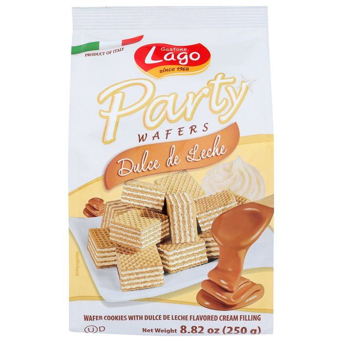 Gastone Lago Dulce De Leche Wafers, Crispy Layers with Cream Filling, 8.82 Oz