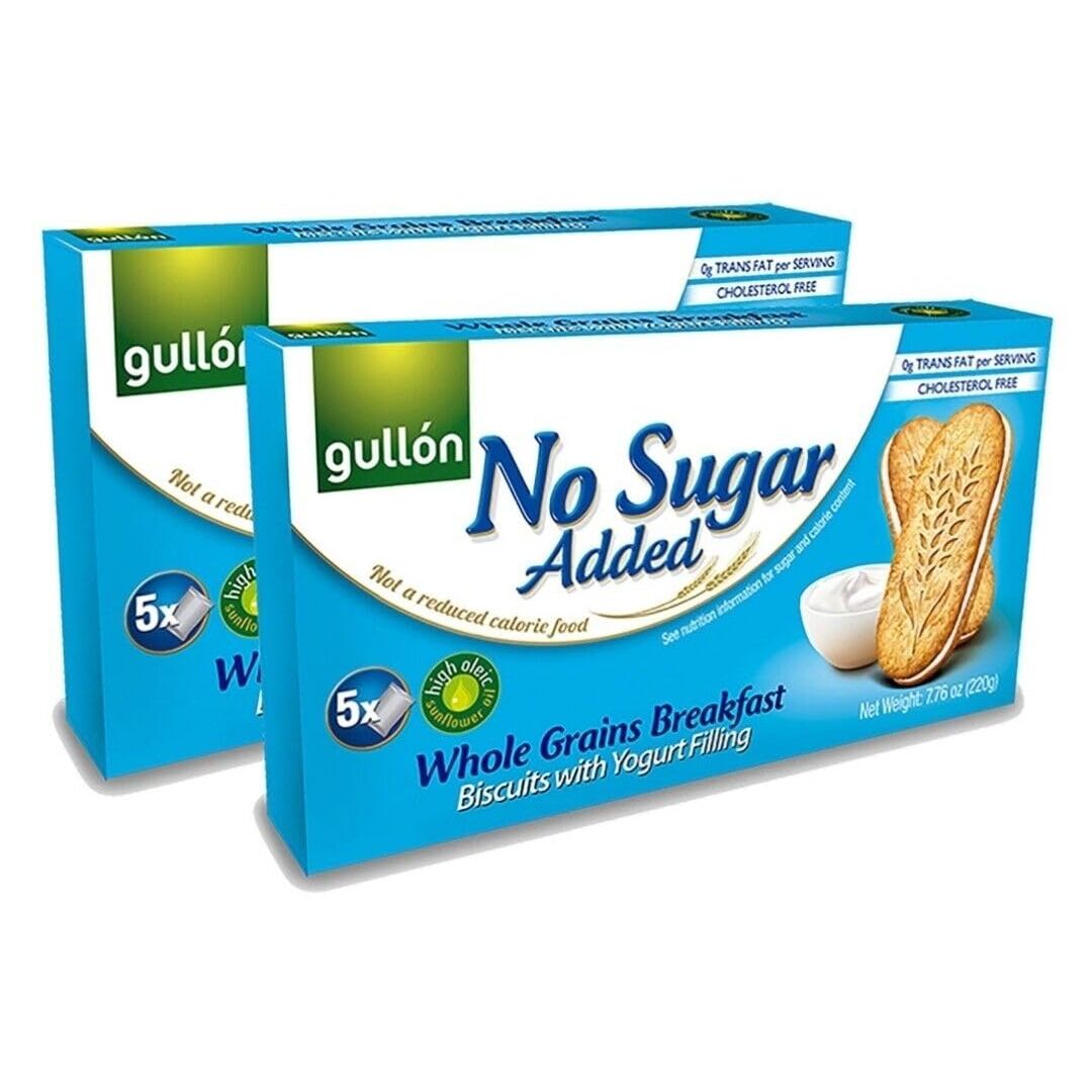 Gullon Breakfast Yogurt Biscuits With Whole Grains, No Added Sugar, 7.76 Oz Pack