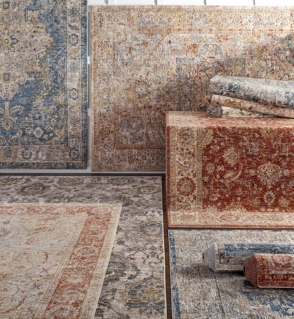 Morinville Teal Floral Rug