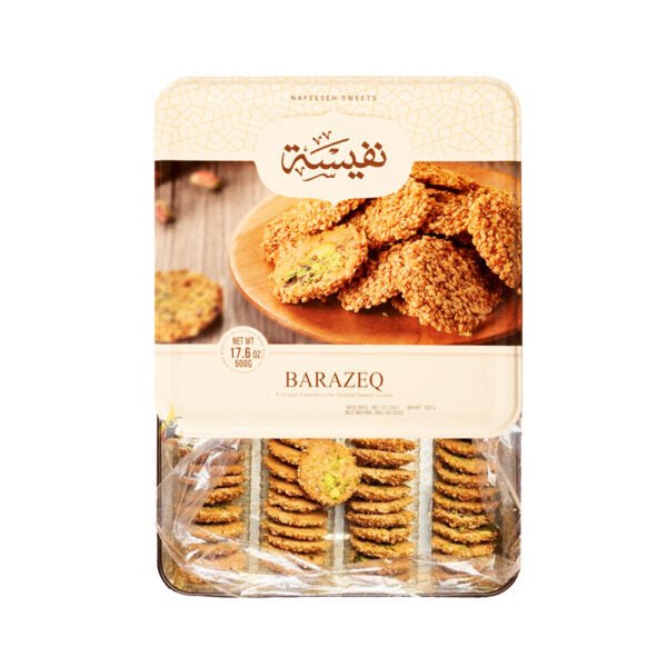 Nafeeseh Barazek Cookies – Traditional Sesame & Pistachio Biscotti 500gr